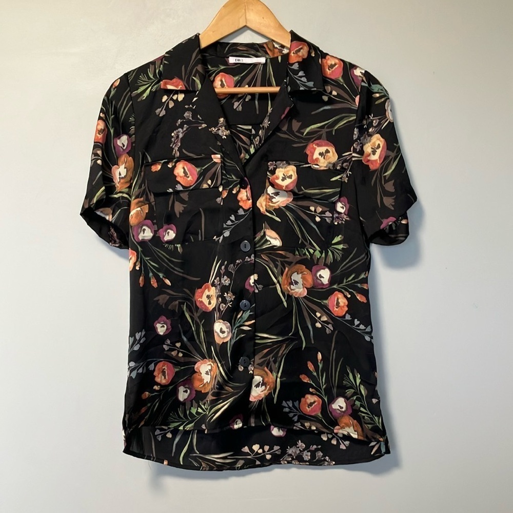 DR2 Floral Black Shirt